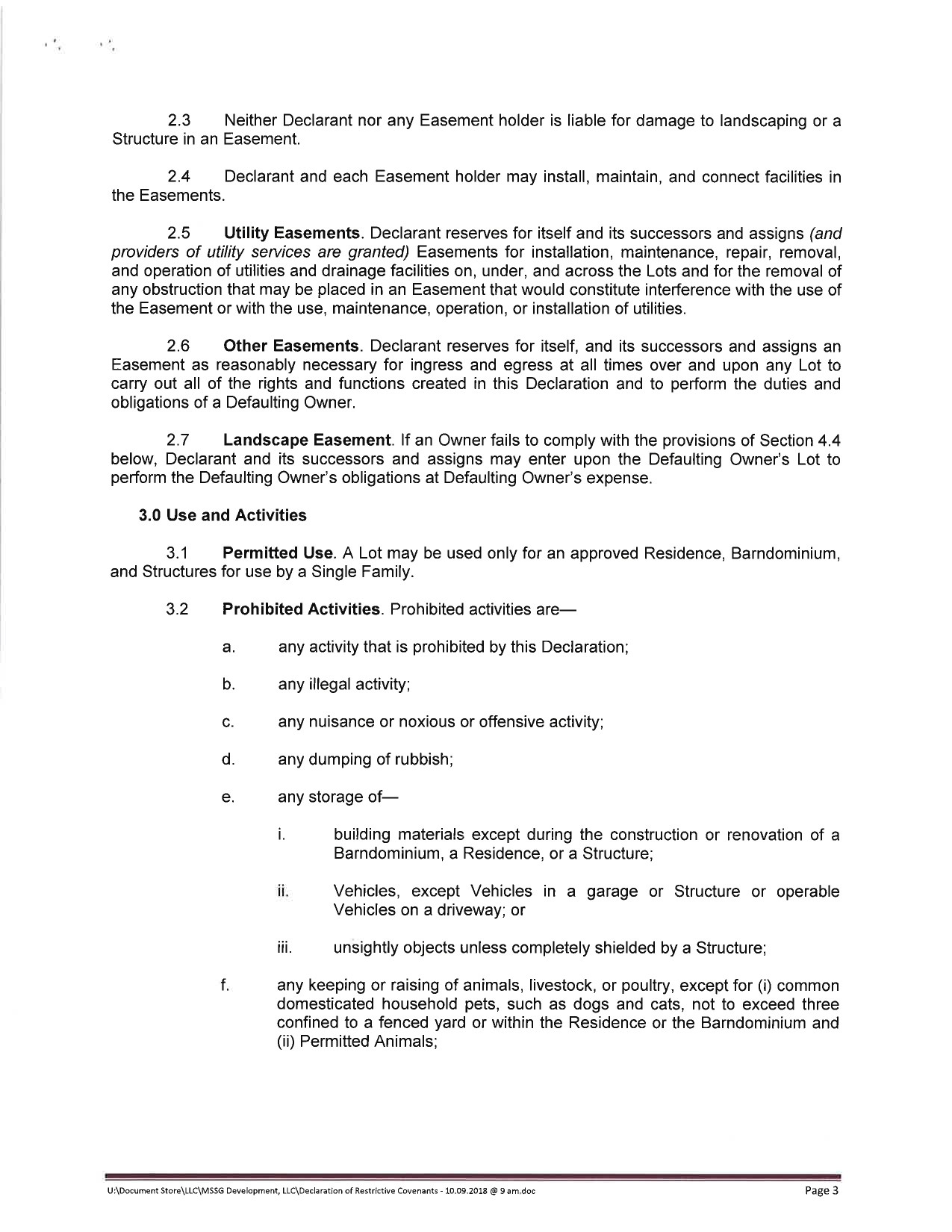 restrictions-page-3-eden-park-bushland
